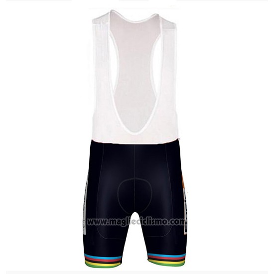 2018 Abbigliamento Ciclismo UCI Mondo Campione Leader Boels Dolmans Bianco Manica Corta e Salopette